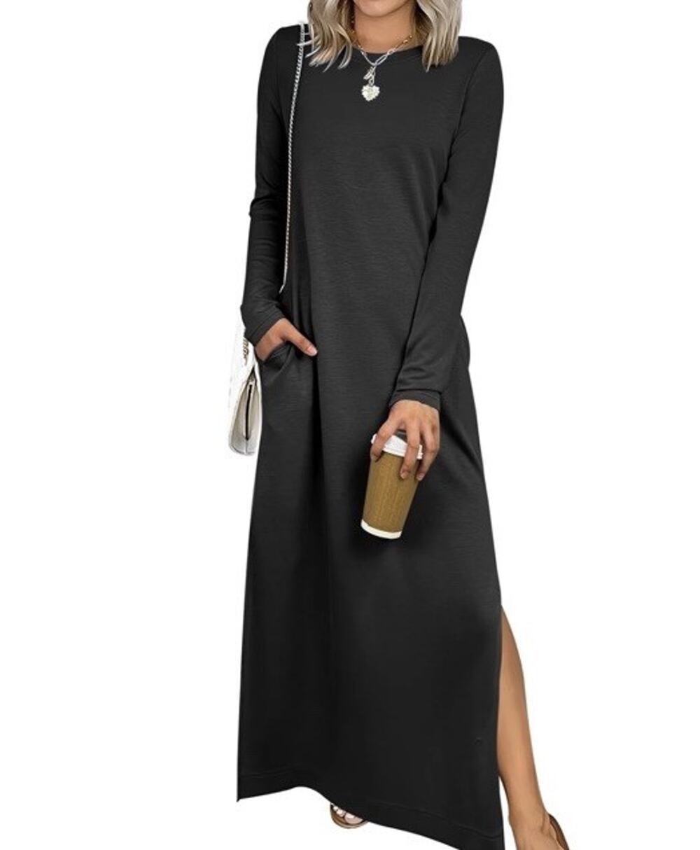 Anrabess Women's Split Flowy Maxi Dress Size M NWT Stretch
